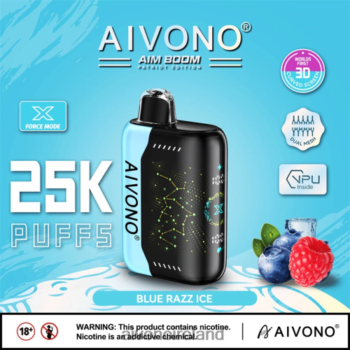 Aivono AIM BOOM 25000 Blue Razz Ice V0F6L4345 - Aivono Ireland