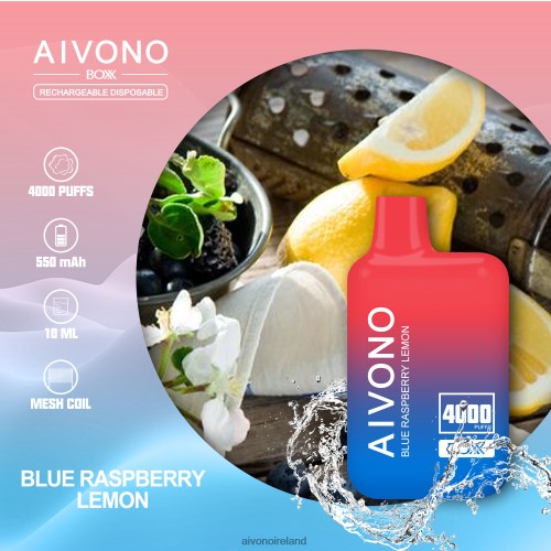 Aivono AIM BOXX 4000 Blue Raspberry Lemon V0F6L4217 - Aivono Ireland