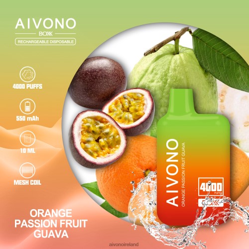 Aivono AIM BOXX 4000 Orange Passionfruit Guava V0F6L4212 - Aivono Vape Ireland