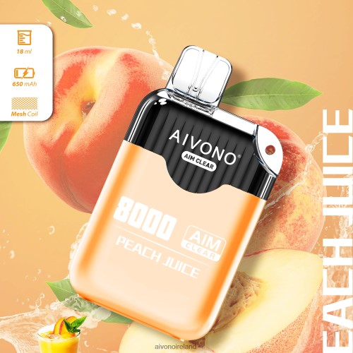 Aivono AIM CLEAR 8000 Peach Juice V0F6L4203 - Aivono Dublin