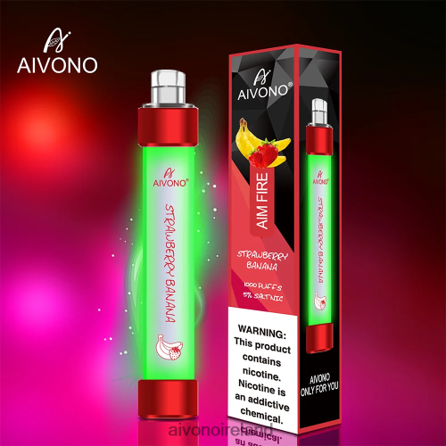 Aivono AIM FIRE 1000 Strawberry Banana V0F6L4332 - Aivono Vape Ireland