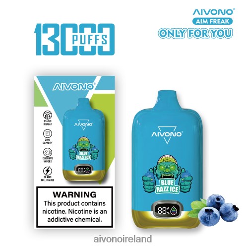 Aivono AIM FREAK 13000 Blue Razz Ice V0F6L4242 - Aivono Vape Review
