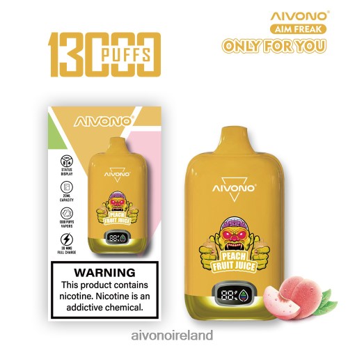 Aivono AIM FREAK 13000 Peach Fruit Juice V0F6L4245 - Aivono Ireland