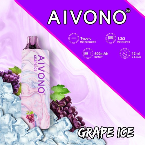 Aivono AIM GUN 7000 Grape Ice V0F6L4102 - Aivono Vape Review