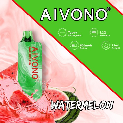 Aivono AIM GUN 7000 Watermelon V0F6L4110 - Aivono Vape Review