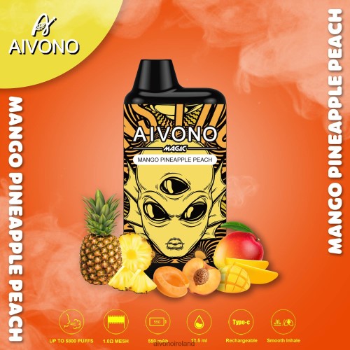 Aivono AIM MAGIC 5800 Mouth Box Cigarette Mango Pineapple Peach V0F6L488 - Aivono Vape Ireland