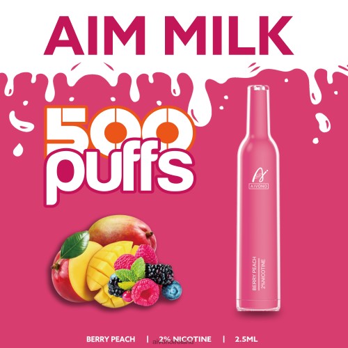 Aivono AIM MILK 500 Berry Peach V0F6L4273 - Aivono Ireland