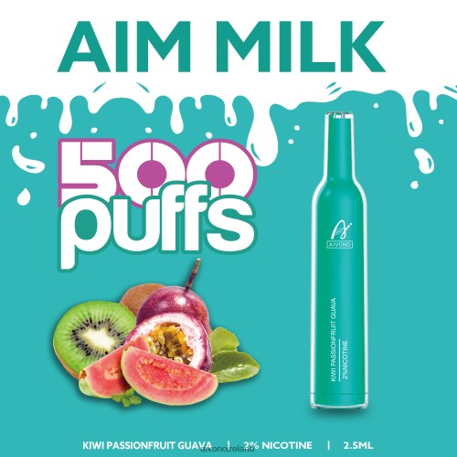 Aivono AIM MILK 500 Kiwi Passionfruit Guava V0F6L4272 - Aivono Vape Ireland
