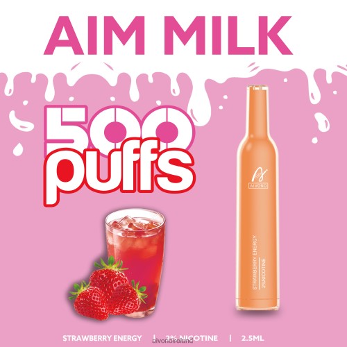Aivono AIM MILK 500 Strawberry Energy V0F6L4266 - Aivono Vape Review