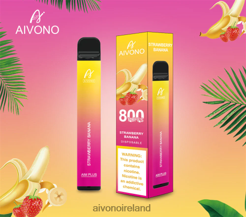 Aivono AIM PLUS 800 Strawberry Banana V0F6L4192 - Aivono Vape Ireland