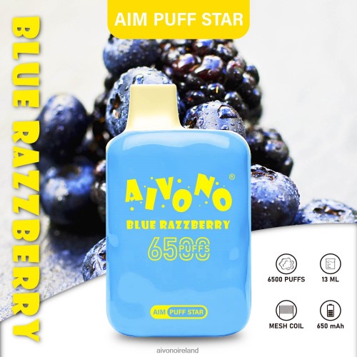 Aivono AIM PUFF STAR 6500 Blue Razzberry V0F6L4292 - Aivono Vape Ireland