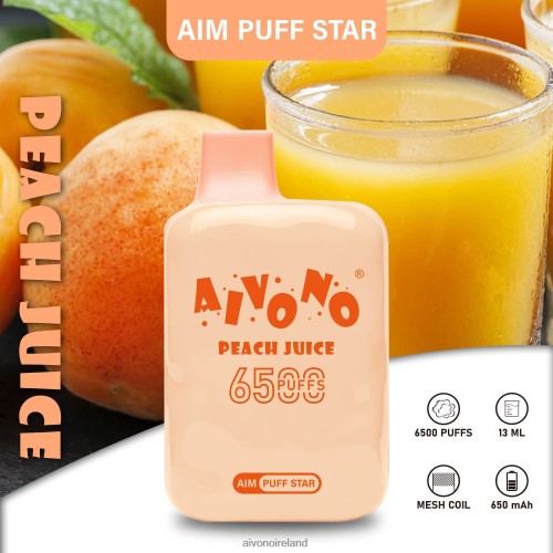 Aivono AIM PUFF STAR 6500 Peach Juice V0F6L4289 - Aivono Ireland
