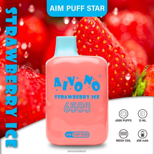 Aivono AIM PUFF STAR 6500 Strawberry Ice V0F6L4288 - Aivono Vape Ireland