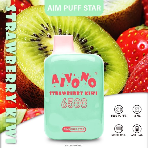 Aivono AIM PUFF STAR 6500 Strawberry Kiwi V0F6L4294 - Aivono Vape Review