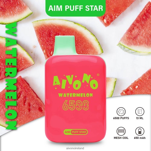 Aivono AIM PUFF STAR 6500 Watermelon V0F6L4291 - Aivono Dublin