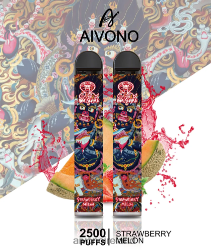 Aivono AIM SNAKE 2500 Strawberry Melon V0F6L4320 - Aivono Vape Ireland