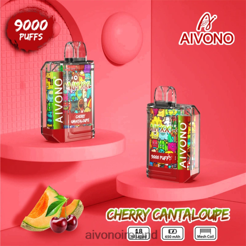 Aivono AIM XXL 9000 Mouth Sticker Transparent Cherry Cantaloupe V0F6L457 - Aivono Ireland