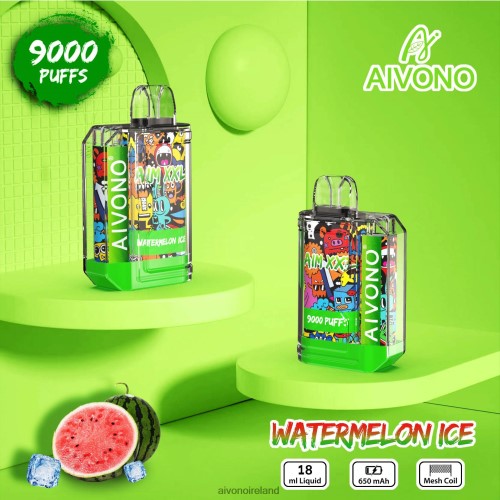 Aivono AIM XXL 9000 Mouth Sticker Transparent Watermelon Ice V0F6L448 - Aivono Vape Ireland
