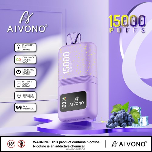 Aivono AIM magic 15000 Grape Ice V0F6L460 - Aivono Vape Ireland
