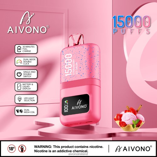 Aivono AIM magic 15000 Strawberry Ice Cream V0F6L466 - Aivono Vape Review