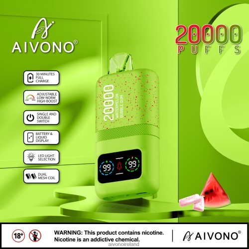 Aivono AIM magic 20000 Watermelon Bubble Gum V0F6L482 - Aivono Vape Review