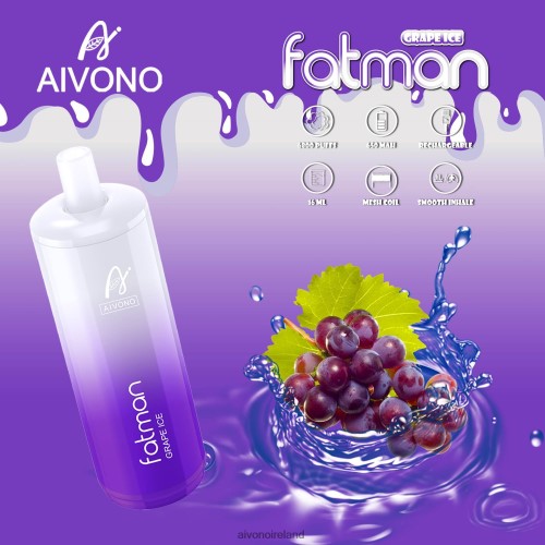 Aivono FATMAN 6800 Grape Ice V0F6L424 - Aivono Vape Ireland