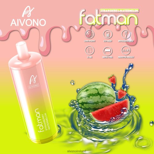 Aivono FATMAN 6800 Strawberry Watermelon V0F6L430 - Aivono Vape Review