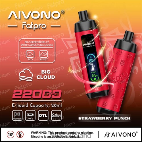 Aivono Fatpro 22000 Strawberry Punch V0F6L48 - Aivono Vape Ireland