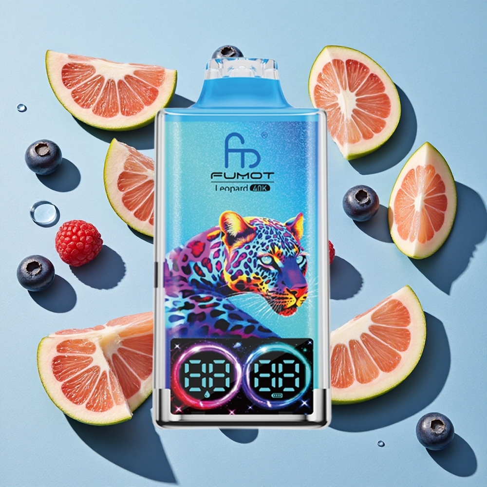 Fumot Leopard 40K Blueberry Raspberry 0235 Nicotine Ireland Vape Wholesale Dual Mesh