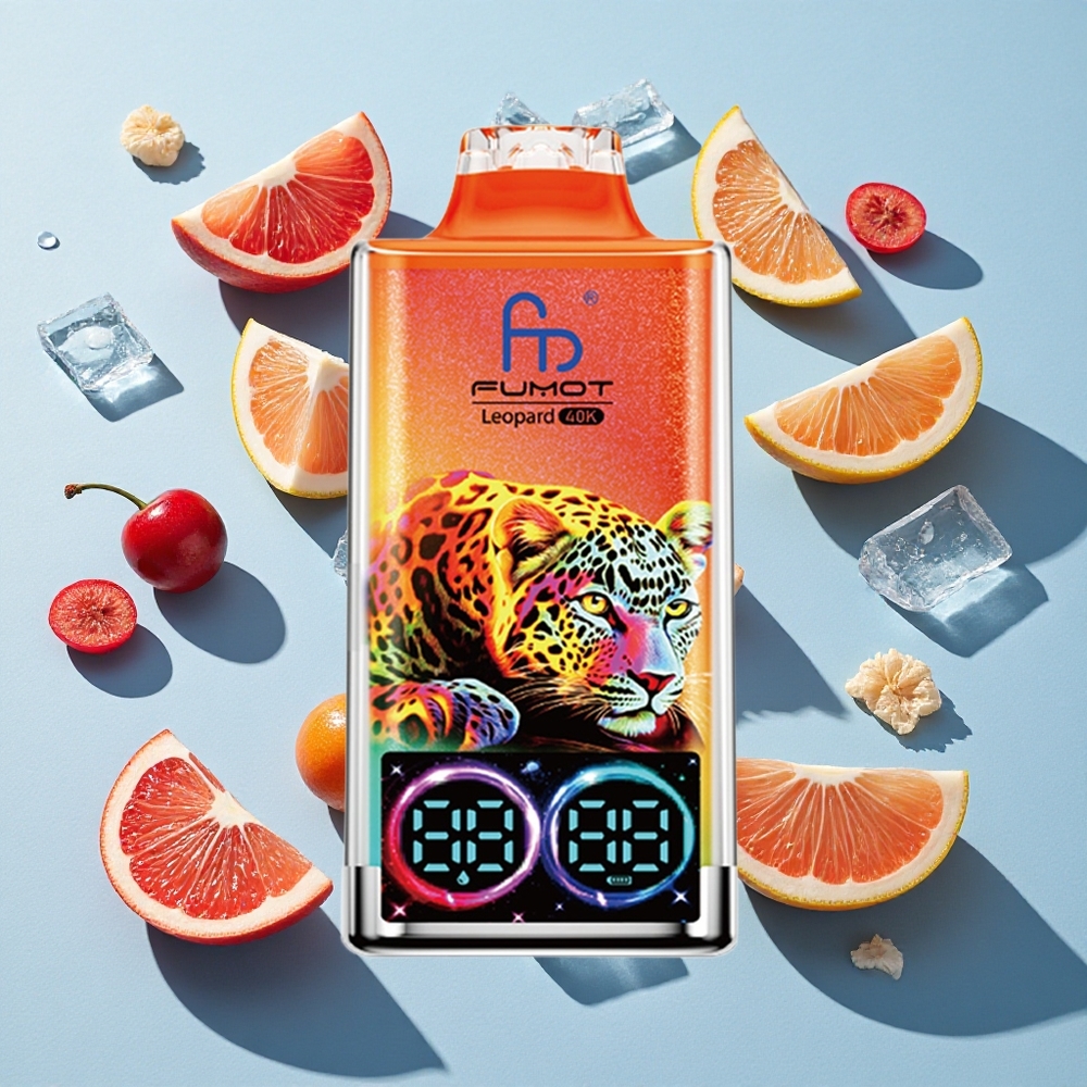 Fumot Leopard 40K Puffs Cherry Ice Dual Mesh Ireland Vape Wholesale