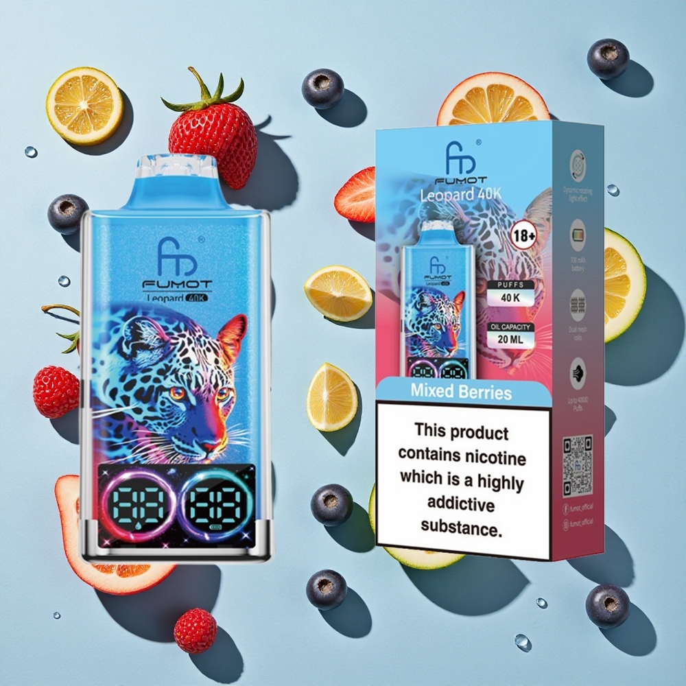 Fumot Leopard 40K Puffs Mixed Berries Dual Mesh Ireland Vape Wholesale