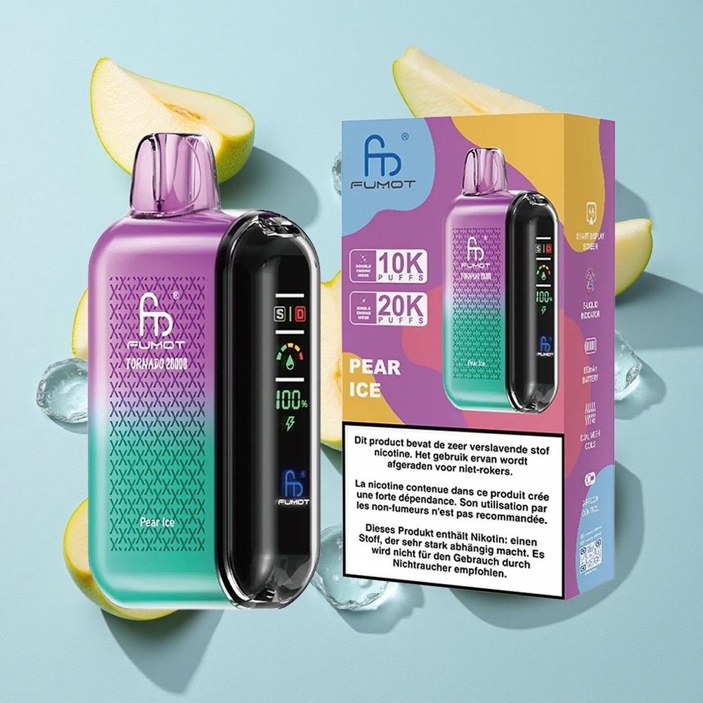 Fumot Tornado 20000 Puffs Pear Ice Dual Mesh Ireland Vape Wholesale