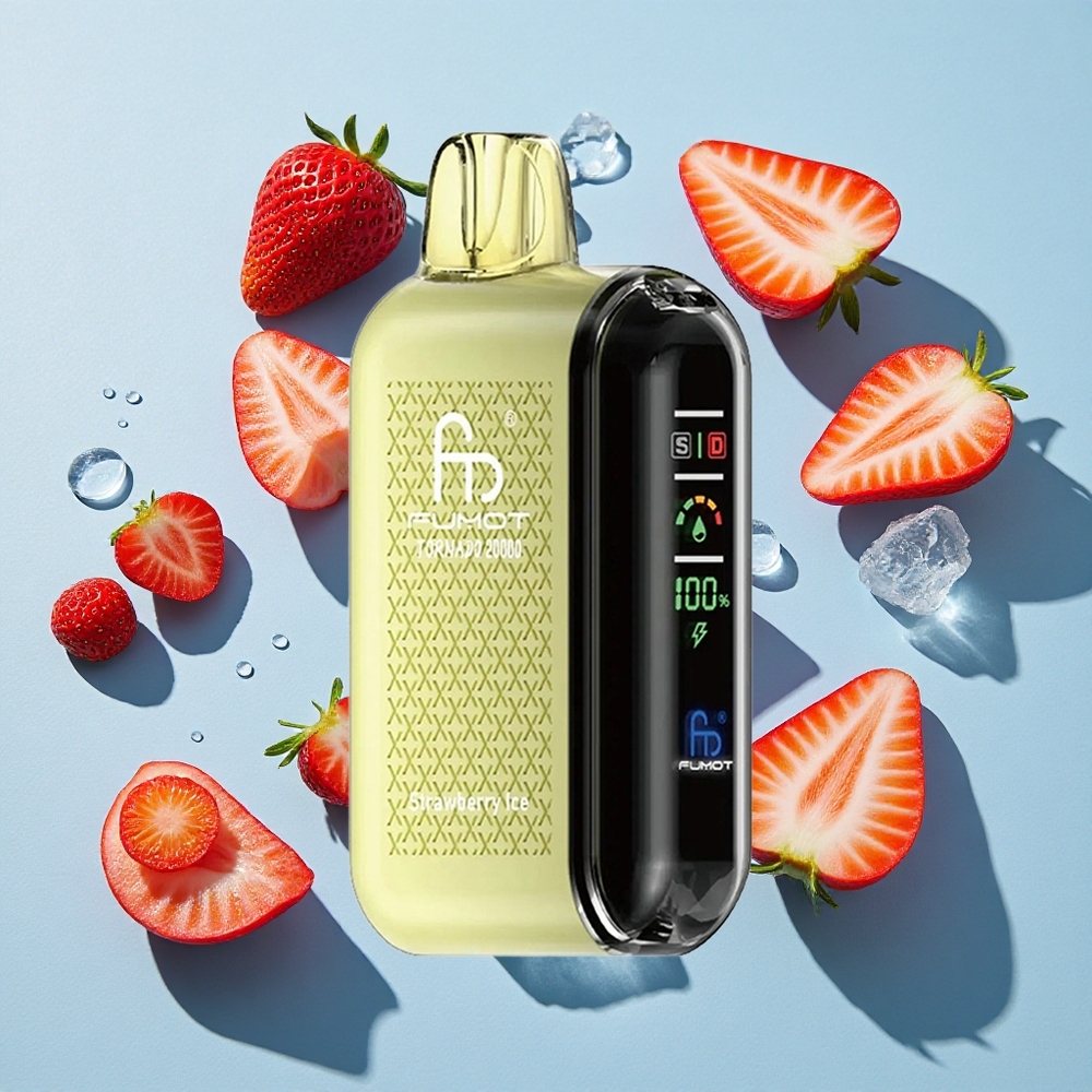 Fumot Tornado 20000 Puffs Strawberry Ice Dual Mesh Ireland Vape Wholesale