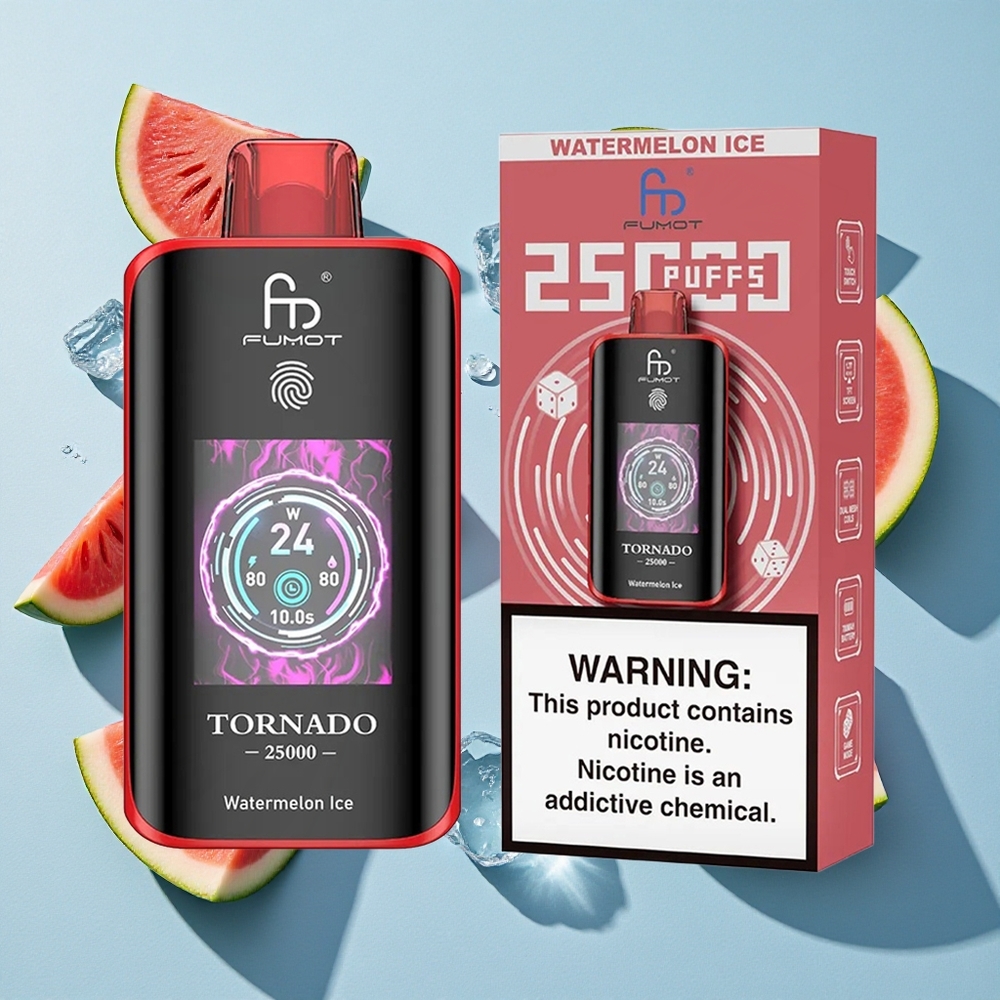 Fumot Tornado 25000 Puffs Watermelon Ice Rechargeable Ireland Vape Wholesale