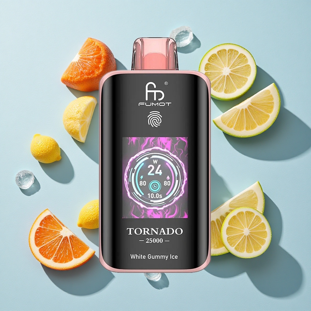 Fumot Tornado 25000 Puffs White Gummy Ice Type-C Ireland Vape Wholesale