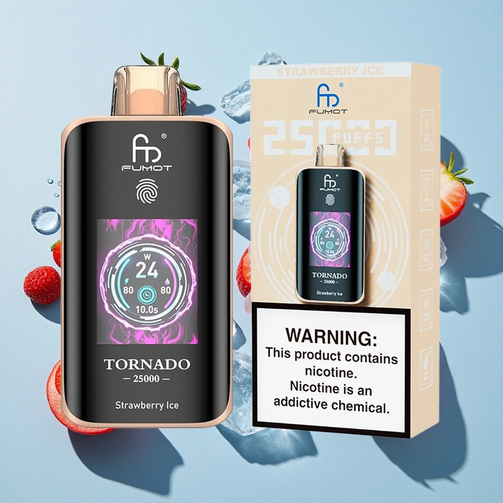 Fumot Tornado 25000 Strawberry Ice Ireland Vape Wholesale Rechargeable