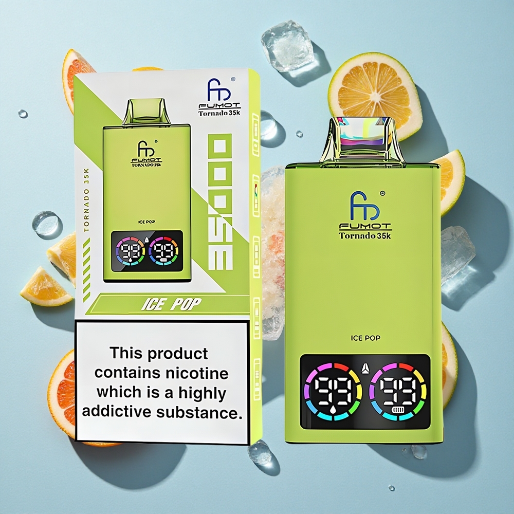 Fumot Tornado 35000 Puffs Ice Pop Ireland Vape Wholesale Dual Mesh Coil