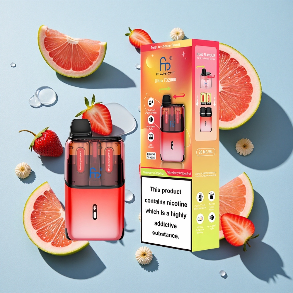 Fumot Ultra T32000 Strawberry Dragonfruit Ireland Vape Wholesale 20mg