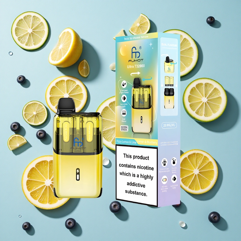 Fumot Ultra T32000puffs Lemon  Lime Blueberry Ireland Vape Wholesale