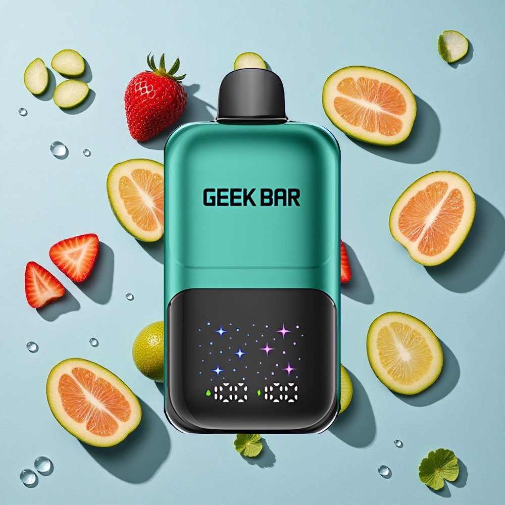 GEEK BAR 2GO 50000 Puffs Strawberry  Kiwi Ireland Vape Wholesale Dual Tanks