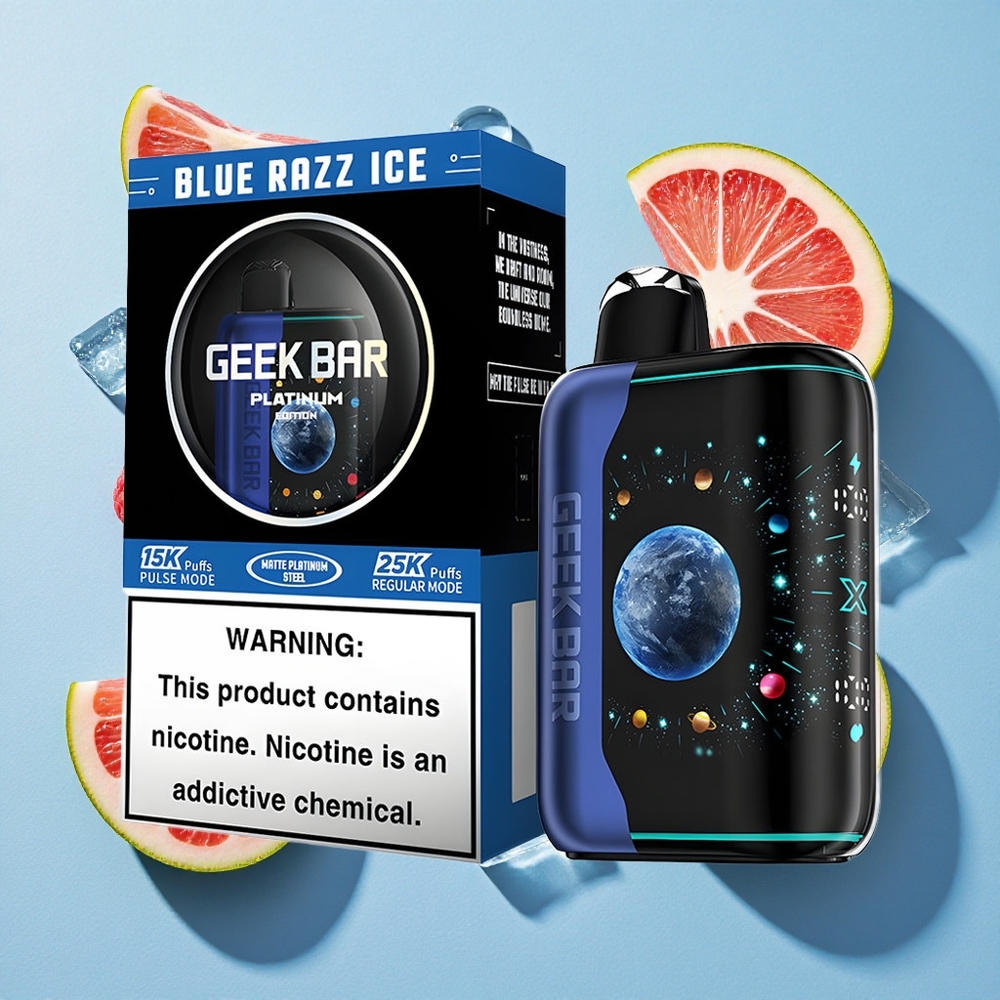 GEEK BAR Platinum 25000 Puffs Blue Razz Ice Ireland Vape Wholesale Dual Mesh Coil