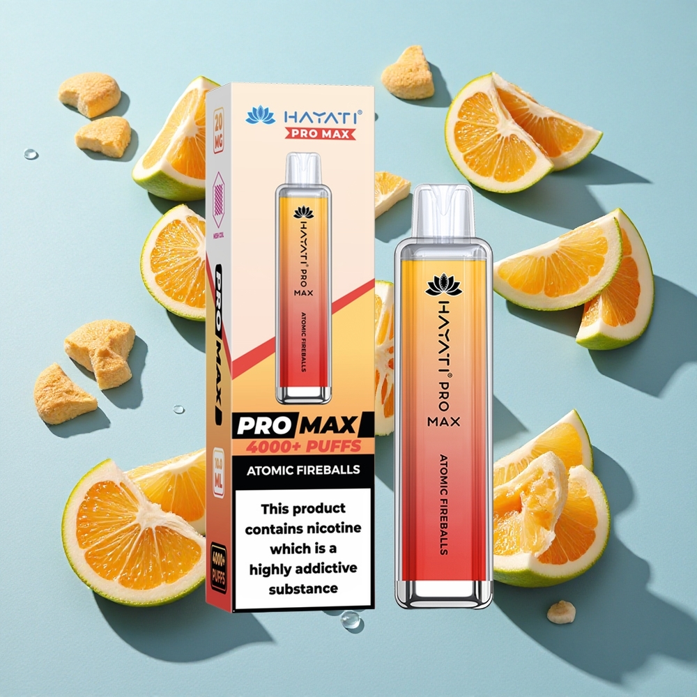 Hayati Pro Max 4000 Puffs Atomic Fireballs Rechargeable Ireland Vape Wholesale