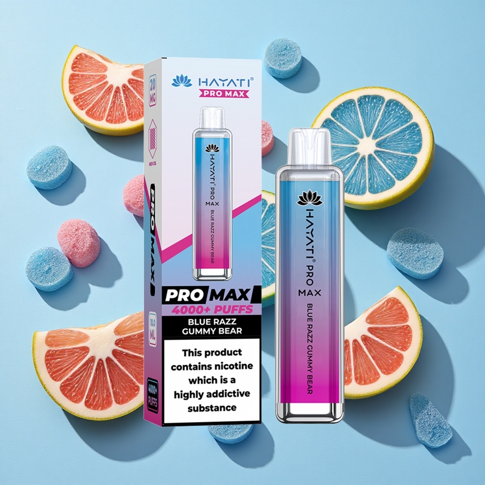 Hayati Pro Max 4000 Puffs Blue Razz Gummy Bear 25 Nicotine Ireland Vape Wholesale