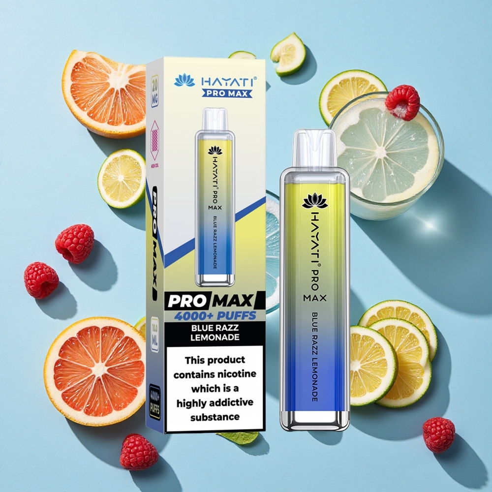 Hayati Pro Max 4000 Puffs Blue Razz Lemonade 25 Nicotine Ireland Vape Wholesale