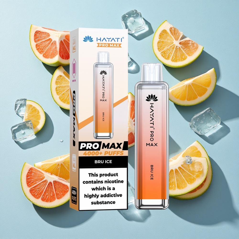 Hayati Pro Max 4000 Puffs Bru Ice Dual Mesh Ireland Vape Wholesale