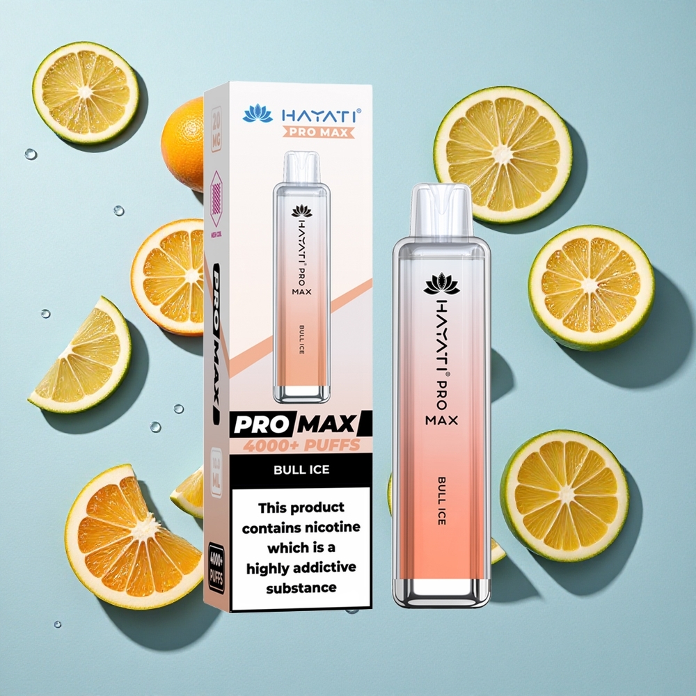 Hayati Pro Max 4000 Puffs Bull Ice Rechargeable Ireland Vape Wholesale
