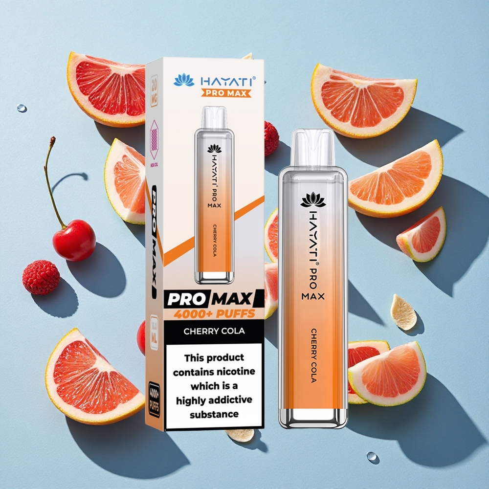Hayati Pro Max 4000 Puffs Cherry Cola 5 Nicotine Ireland Vape Wholesale
