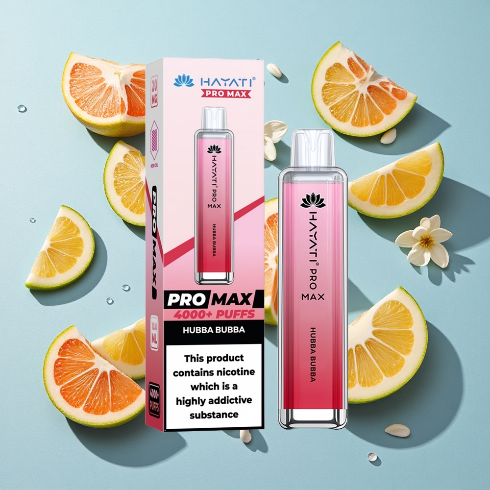 Hayati Pro Max 4000 Puffs Hubba Bubba 25 Nicotine Ireland Vape Wholesale