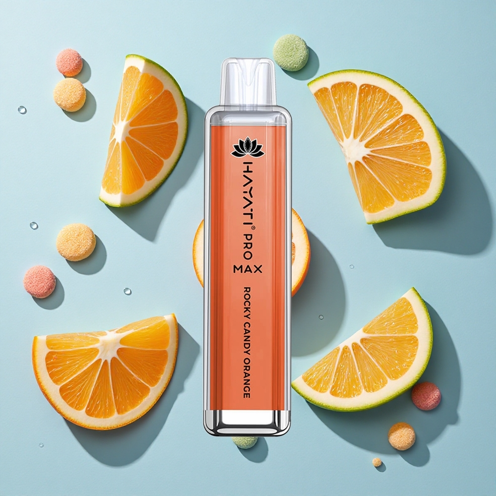Hayati Pro Max 4000 Puffs Rocky Candy Orange Rechargeable Ireland Vape Wholesale
