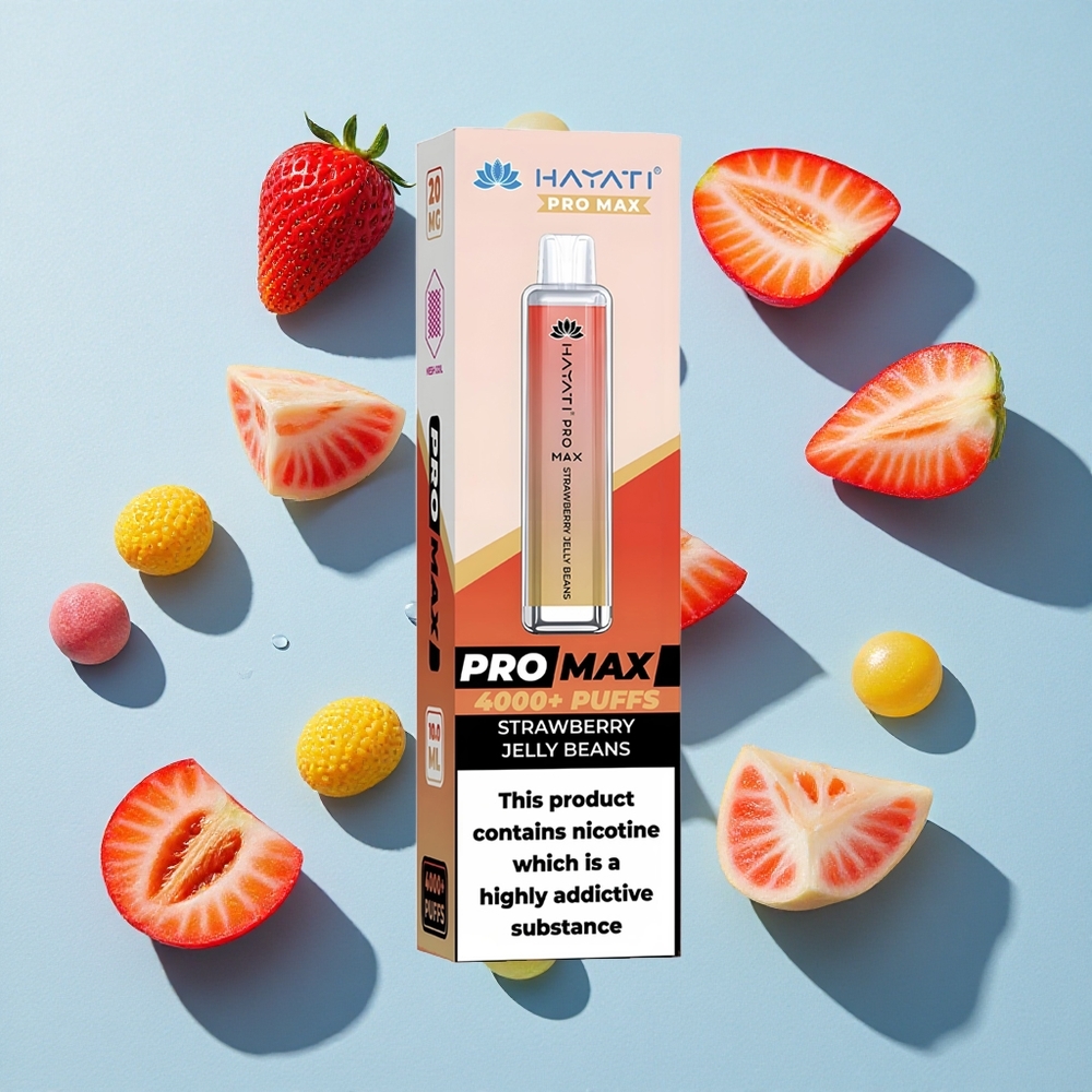 Hayati Pro Max 4000 Puffs Strawberry Jelly Beans Rechargeable Ireland Vape Wholesale